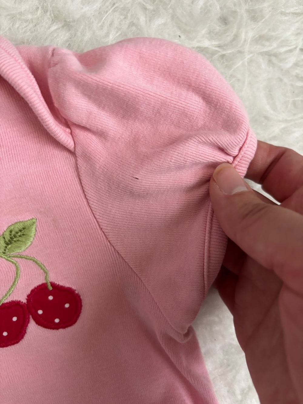 Gymboree Girls Pink Ruffle Cherry Top & White Summer Graphic Tee Set - Picture 5 of 5